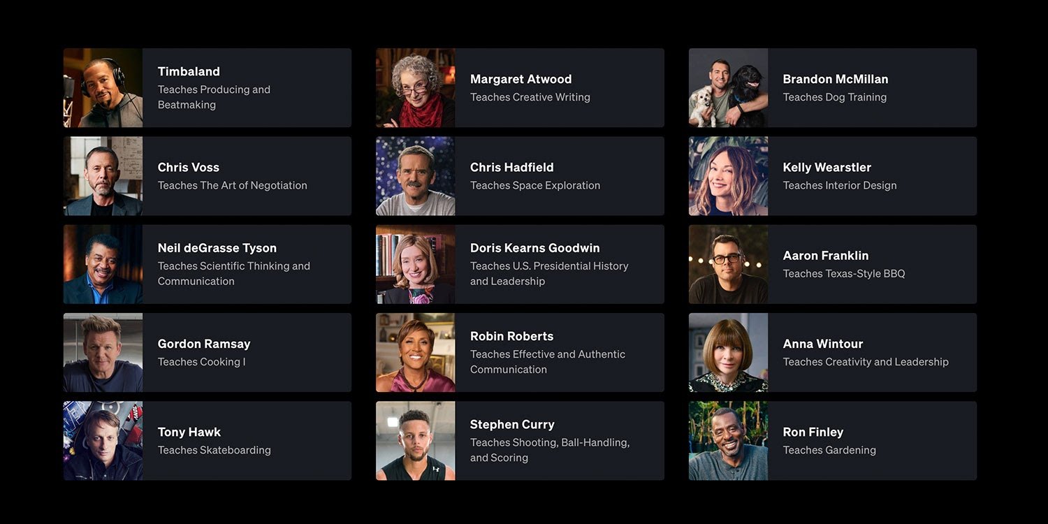 Learn How Cook With The MasterClass App