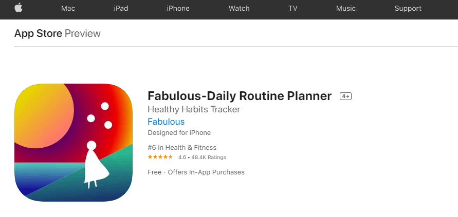 Fabulous App - Daily Routine Planner