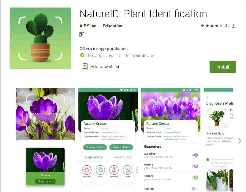 NatureID App - Identify Plants With A Tap Of A Finger