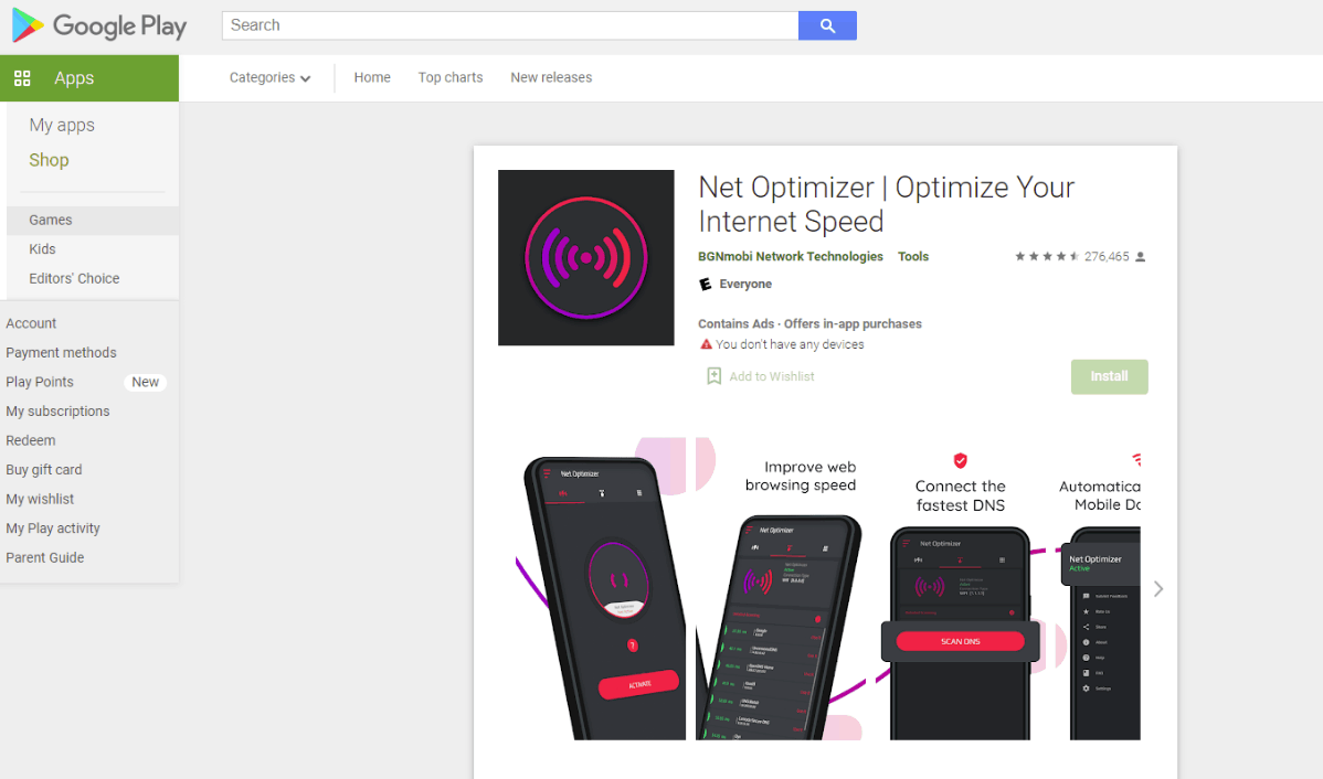 Net Optimizer - Optimize Internet Speed